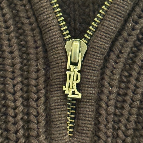 black LAUREN by RALPH LAUREN black knit quarter zip sweater. Nwot.Size M.unisex - Picture 4 of 4